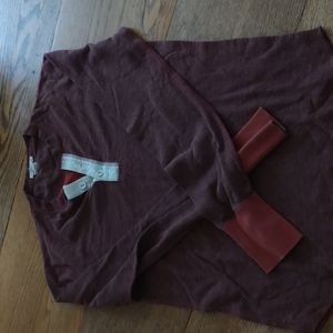 Todd Snyder Men's Henley Long-Sleeve Shirt Size S Red